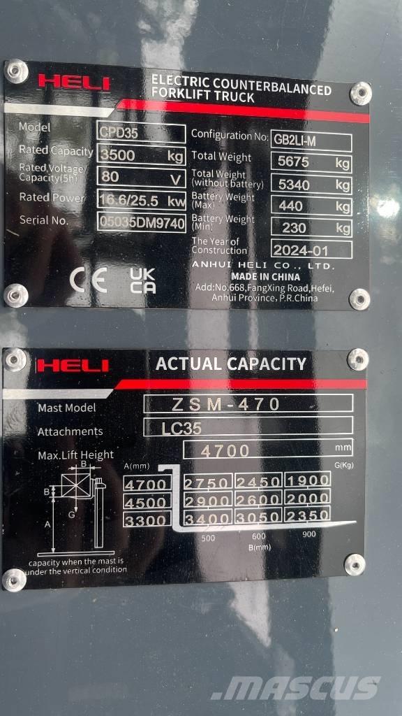 Heli CPD35-GB2LI-M Wózki elektryczne