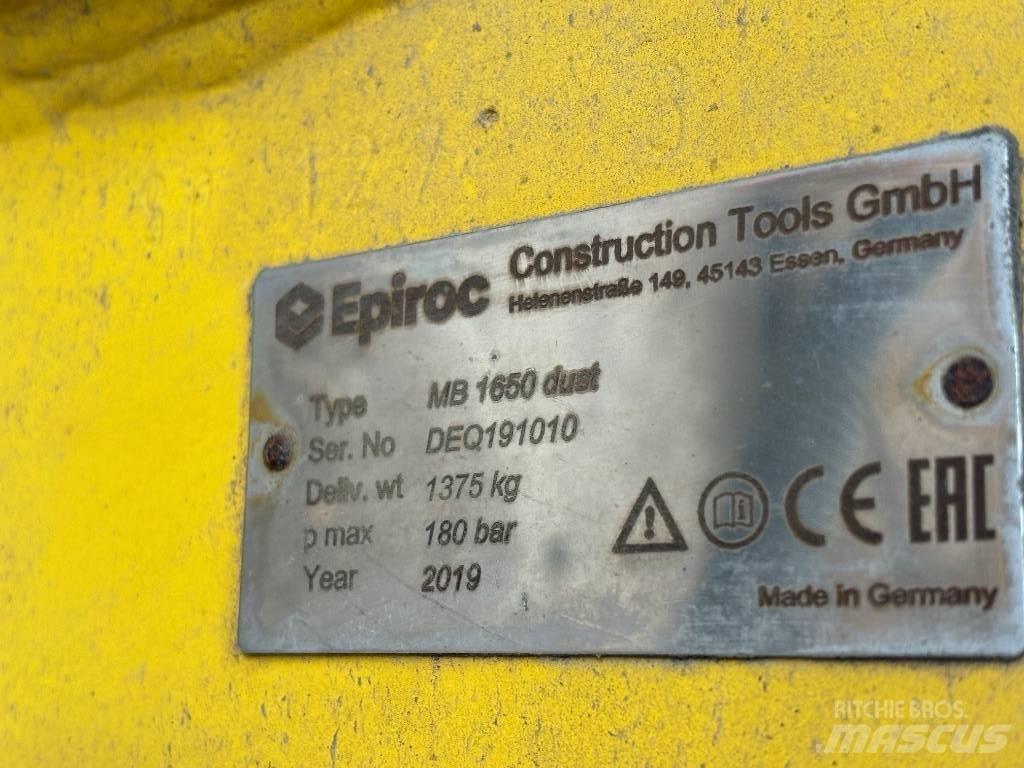 Epiroc MB 1650 Dust Młoty hydrauliczne