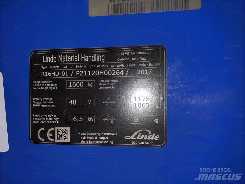 Linde R16HD Wózki widłowe wysokiego składowania