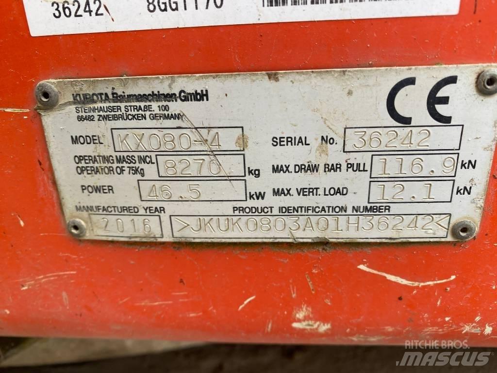 Kubota KX 080-4 Midikoparki  7t - 12t