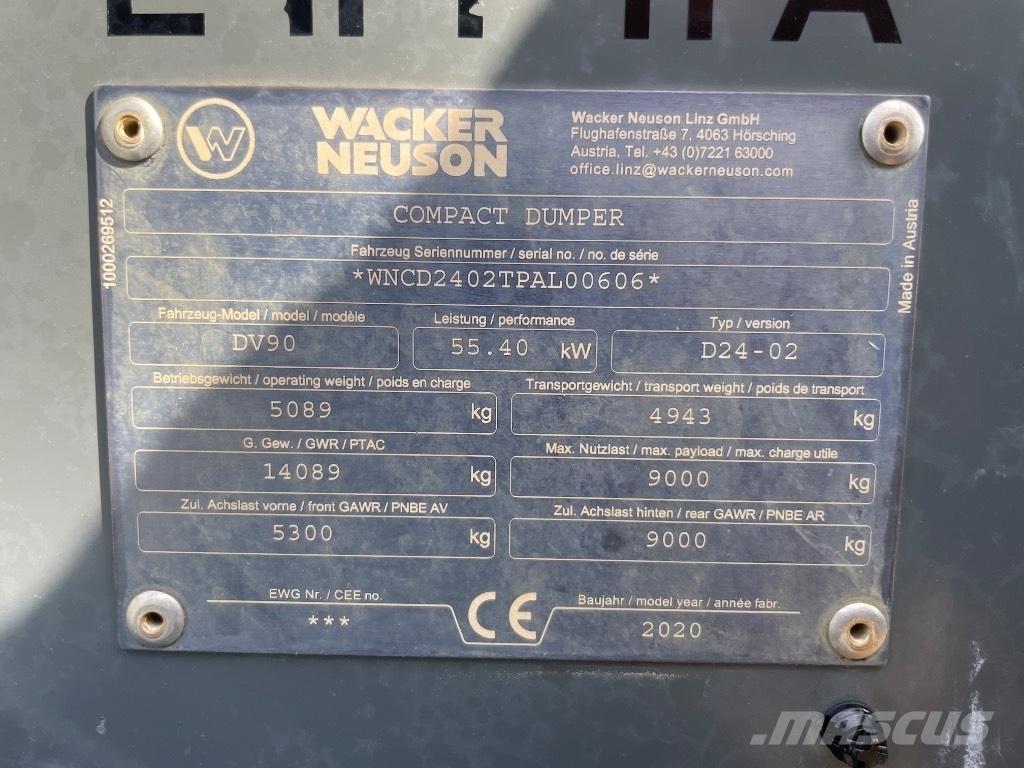 Wacker Neuson DV90 Wozidła kolebkowe