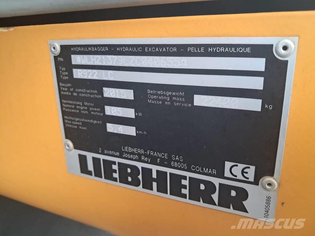 Liebherr R 922 LC Koparki gąsienicowe