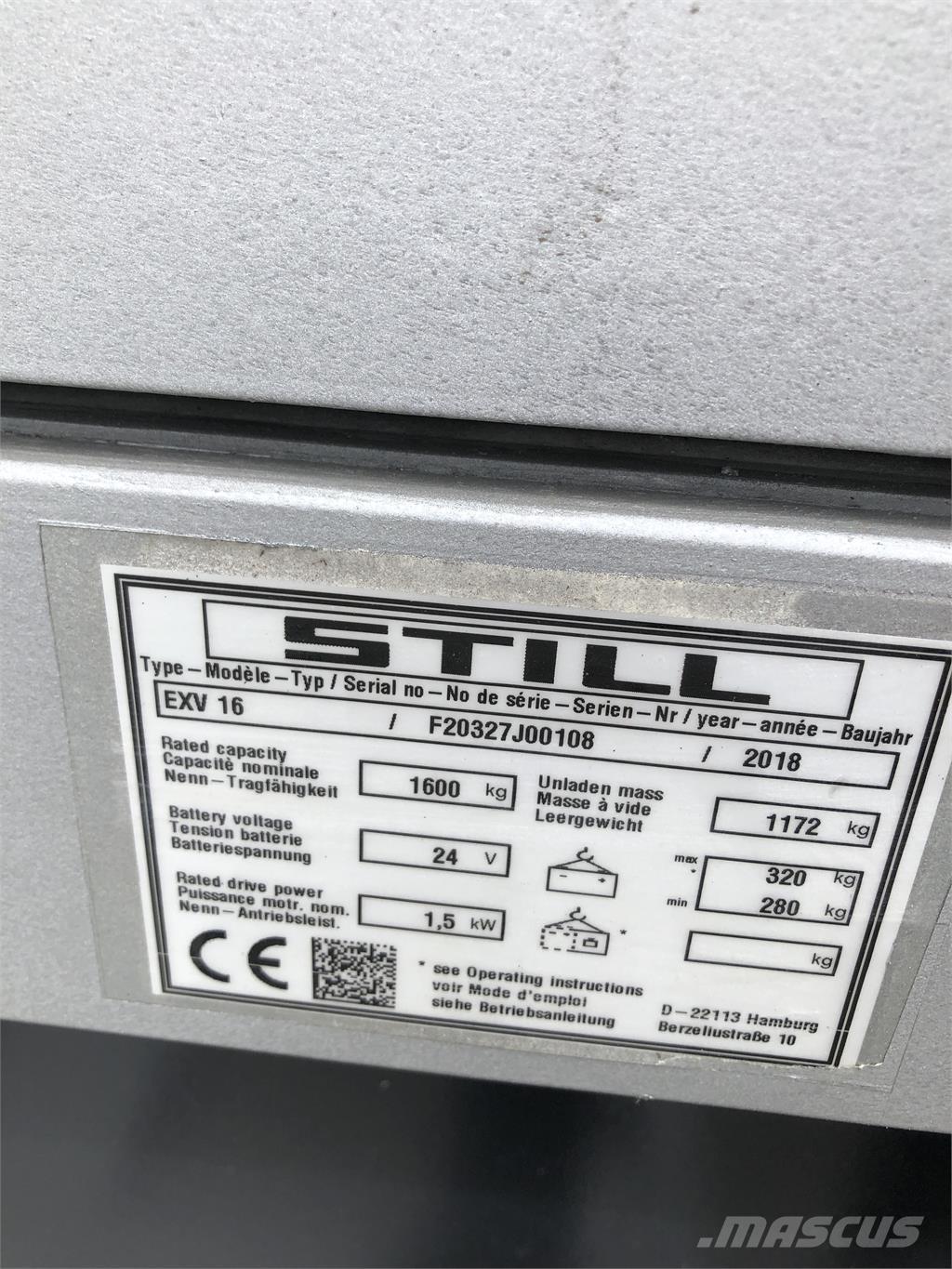 Still EXV 16 Samojezdne maszyny do załadunku