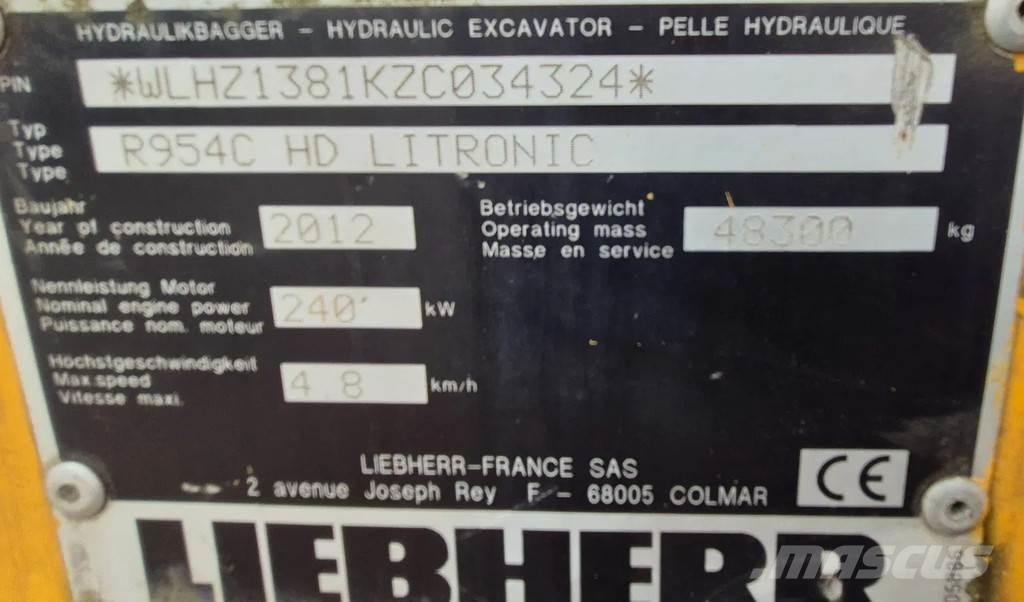 Liebherr r954c Koparki gąsienicowe