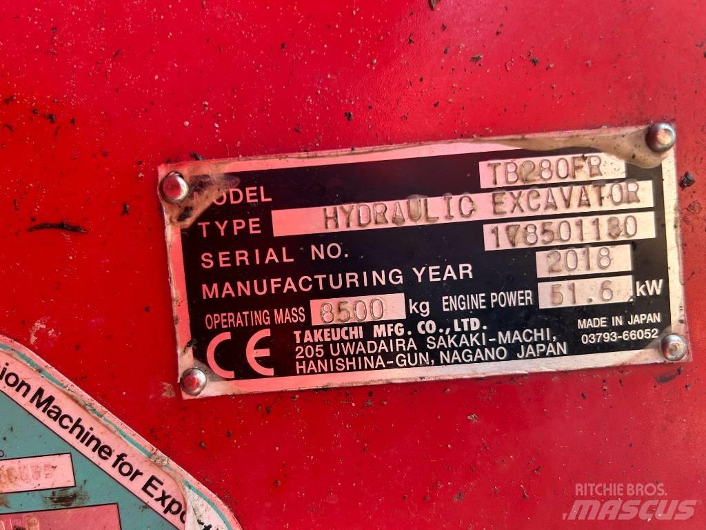 Takeuchi TB280FR Midikoparki  7t - 12t