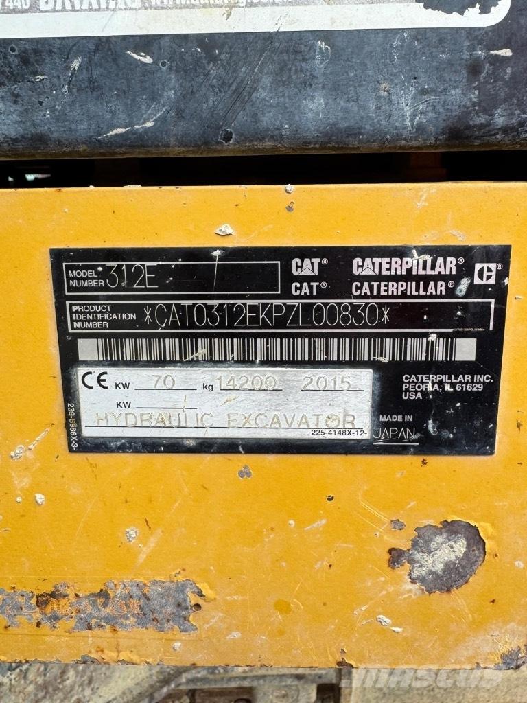 CAT 312 E Koparki gąsienicowe