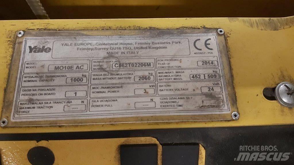 Yale MO10E Wózki kompletacyjne nisko unoszące