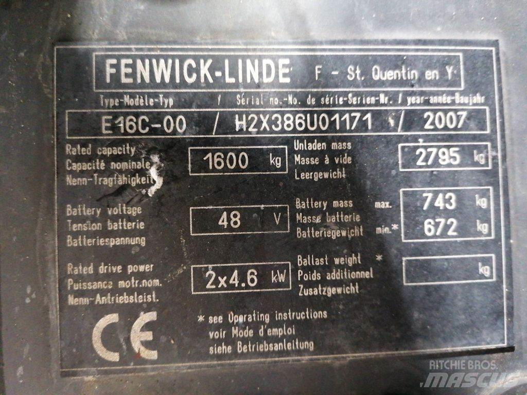 Linde E16C-00 Wózki elektryczne