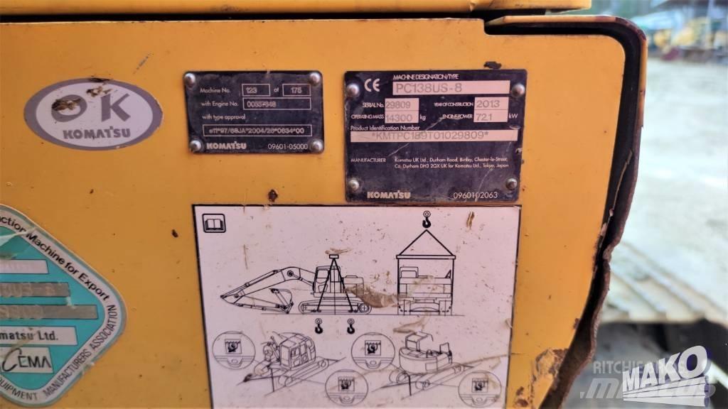 Komatsu PC 138 US-8 Koparki gąsienicowe