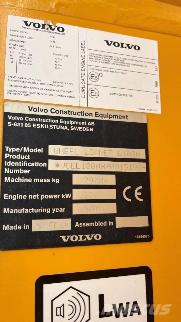 Volvo L180H Ładowarki kołowe