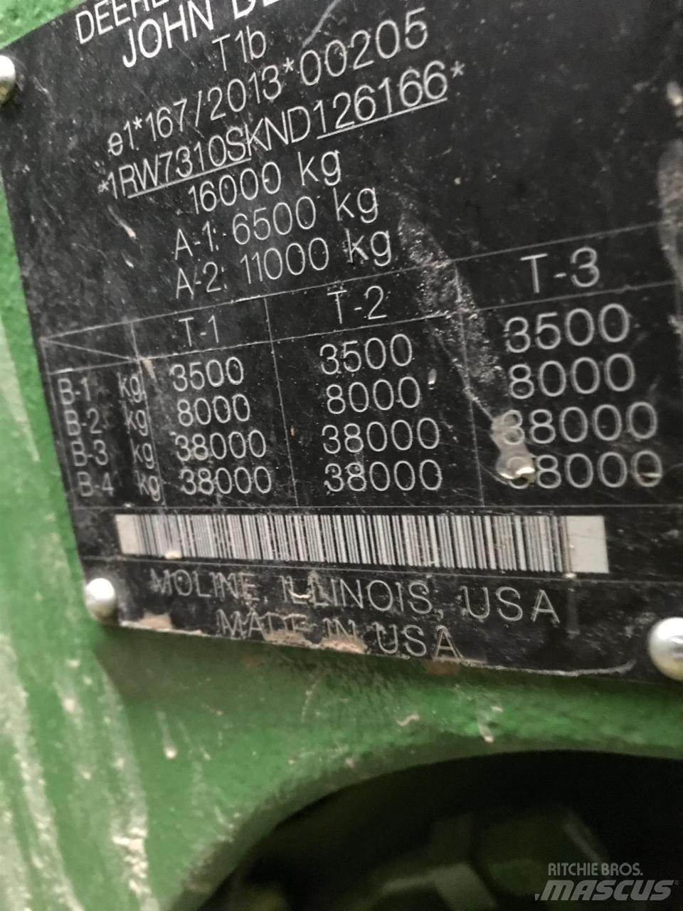 John Deere 7R 310 Ciągniki rolnicze