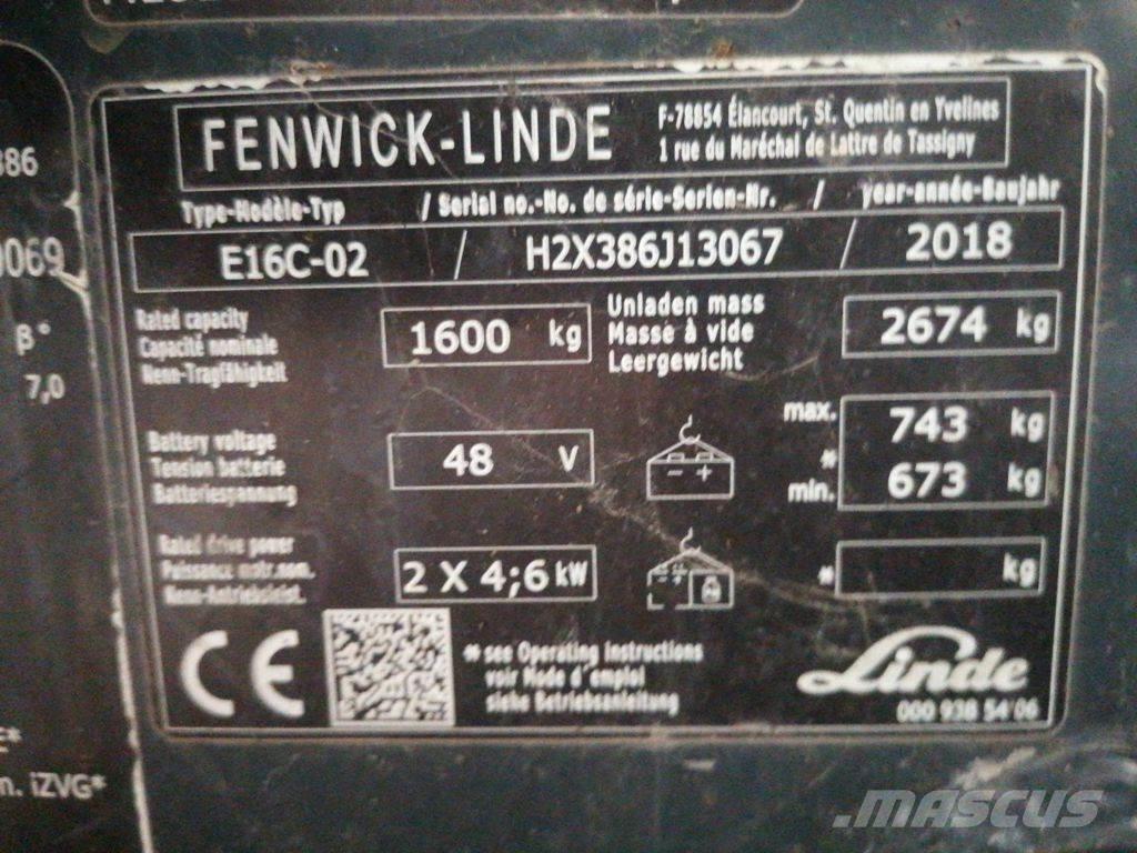 Linde E16C Wózki elektryczne