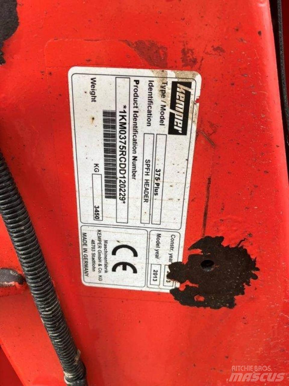 Kemper 375 Akcesoria do kombajnów zbożowych