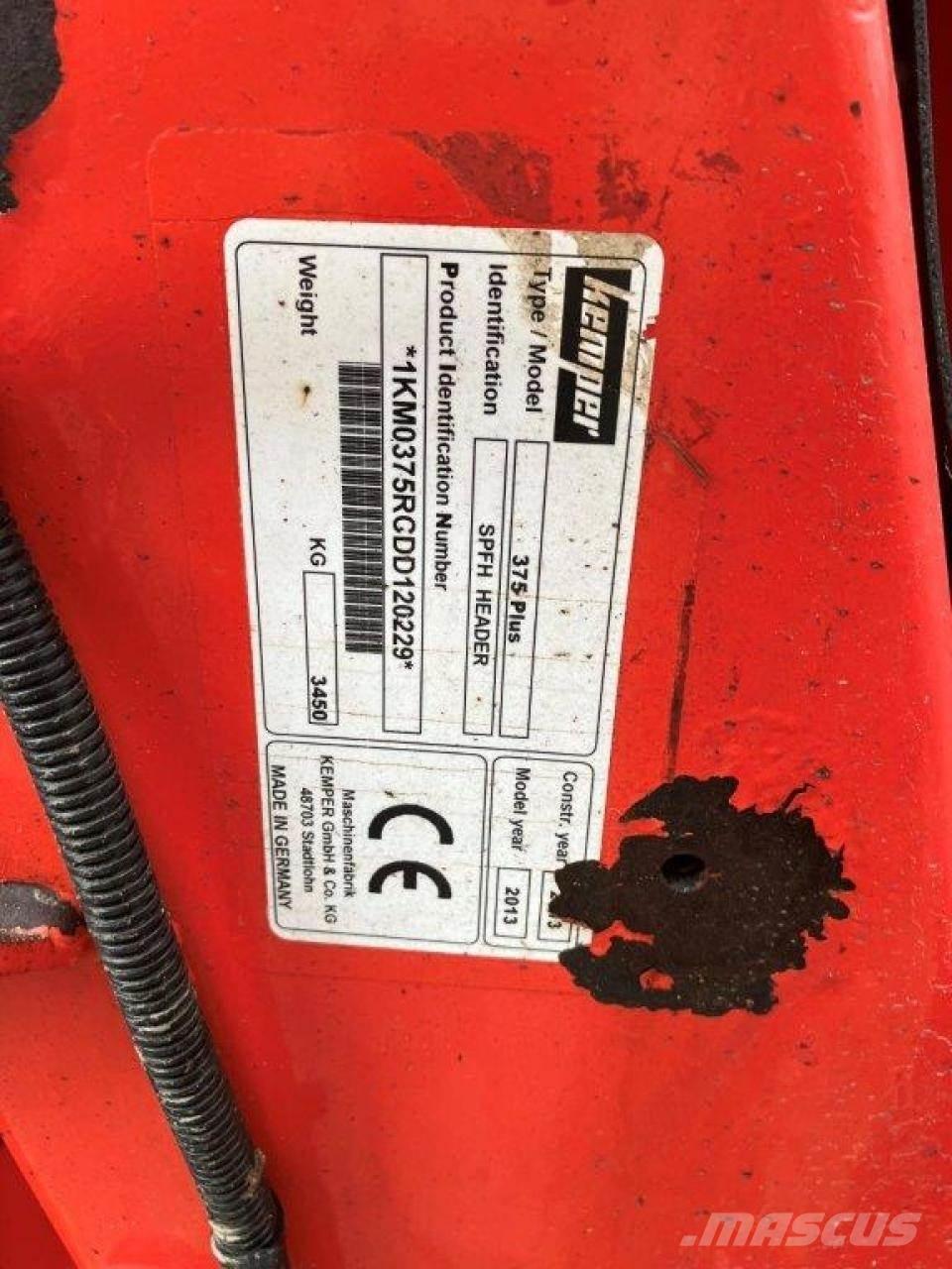 Kemper 375 Akcesoria do kombajnów zbożowych