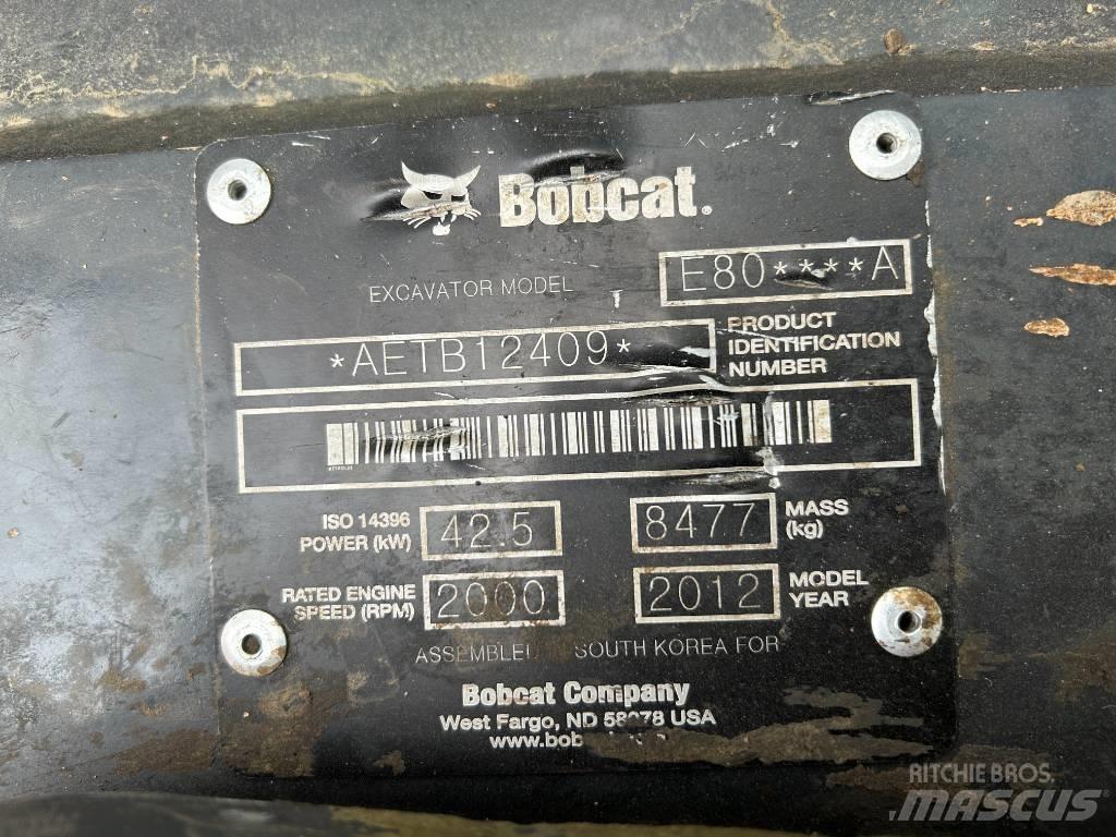 Bobcat E 80 Koparki gąsienicowe