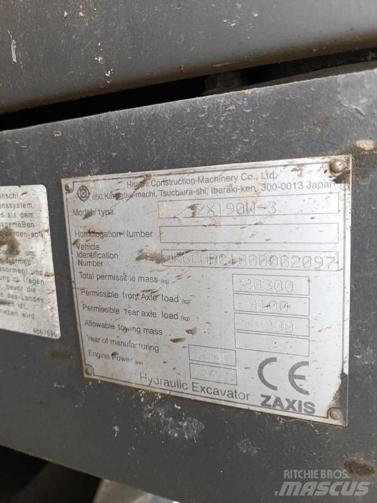 Hitachi ZX 190 W-3 Koparki kołowe