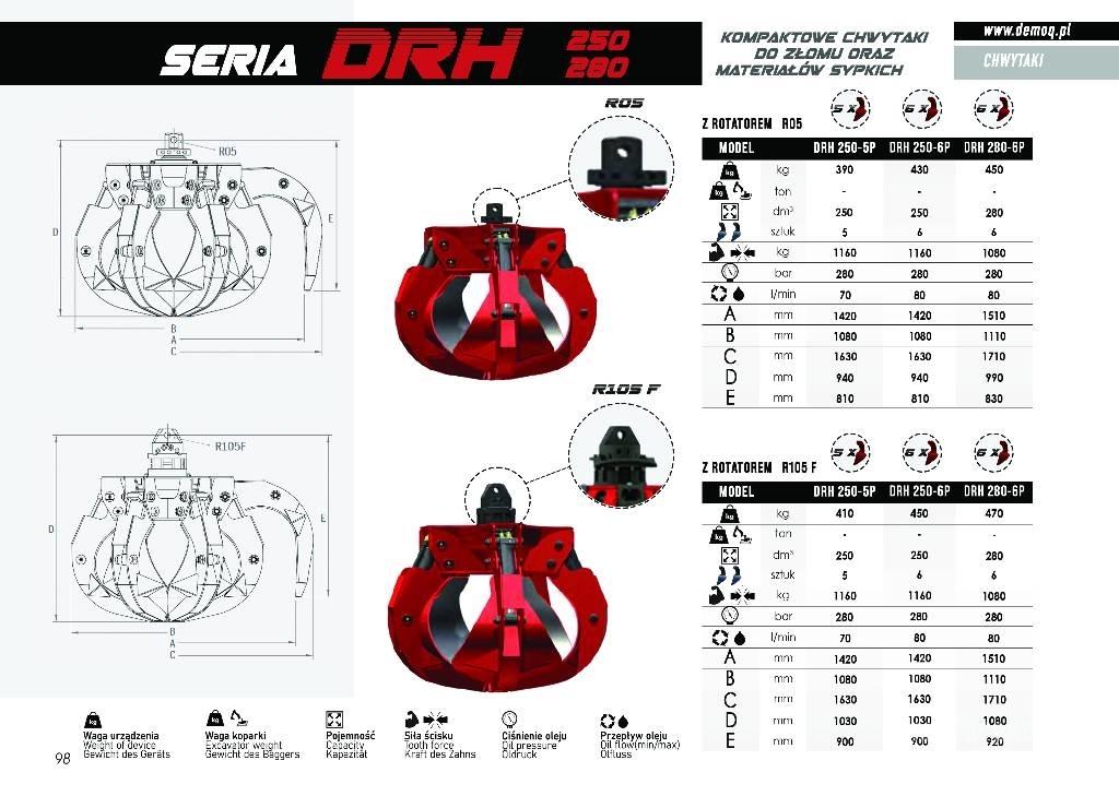  DEMOQ DRH280-6P Chwytaki