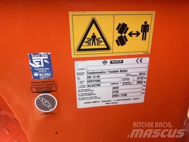 Hamm HD 13 VV, Vält Walce dwubębnowe