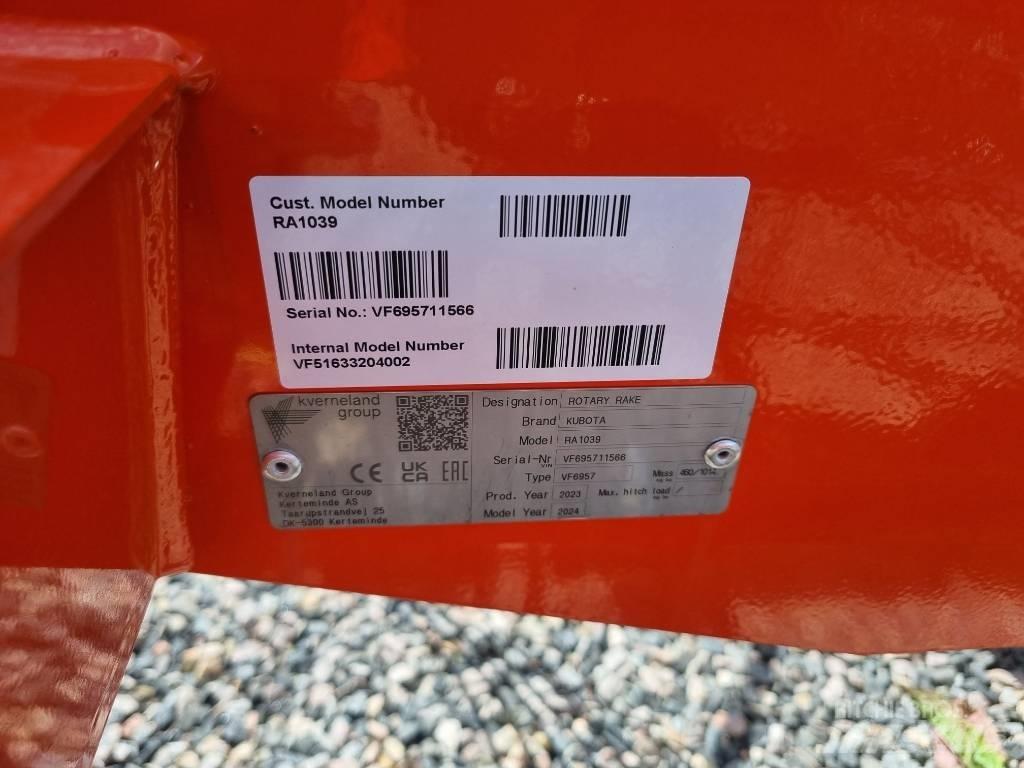 Kubota RA 1039 Ciągnikowe żniwiarki pokosowe
