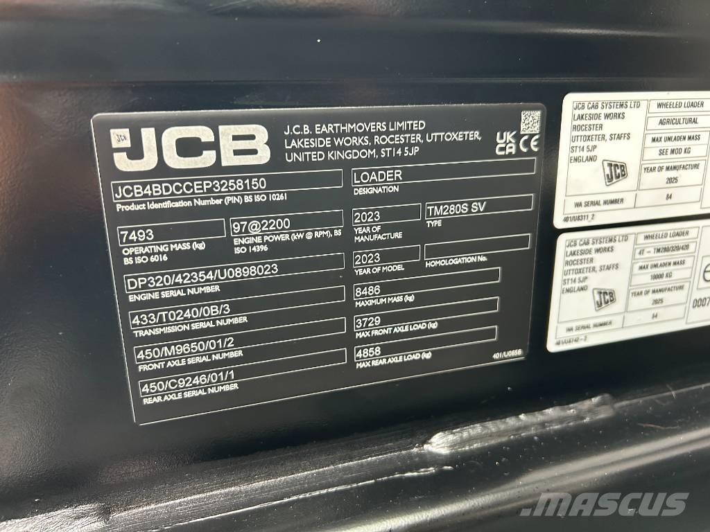 JCB TM280S Ładowarki rolnicze