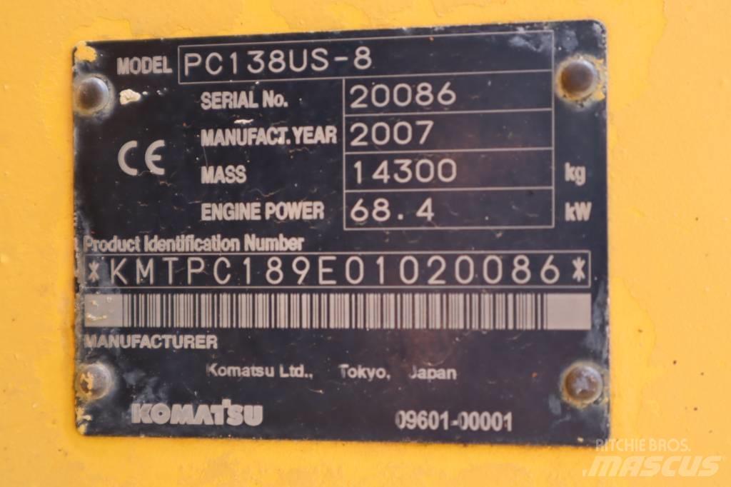 Komatsu PC138US-8 Koparki gąsienicowe