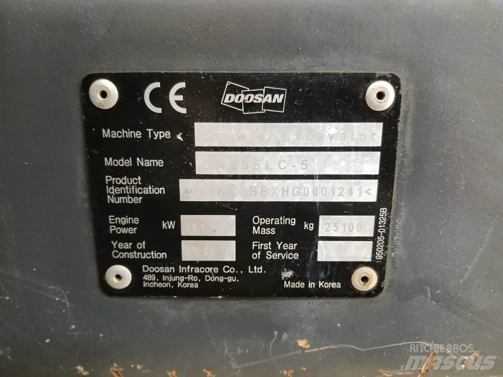 Doosan DX 255 LC Koparki gąsienicowe