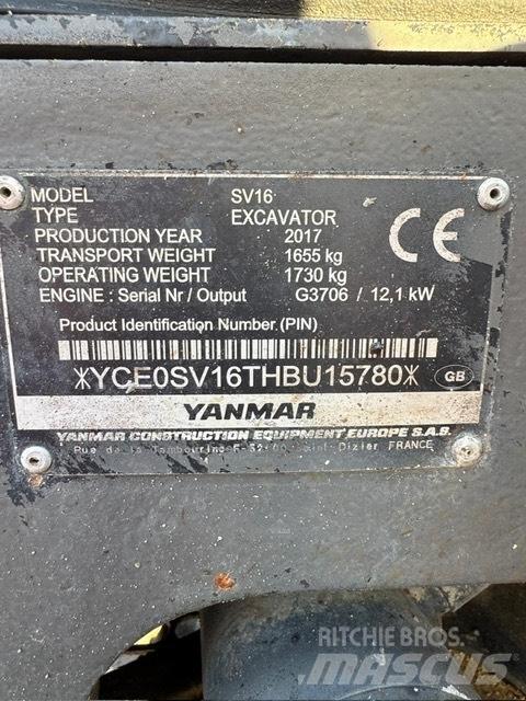 Yanmar SV 16 Minikoparki
