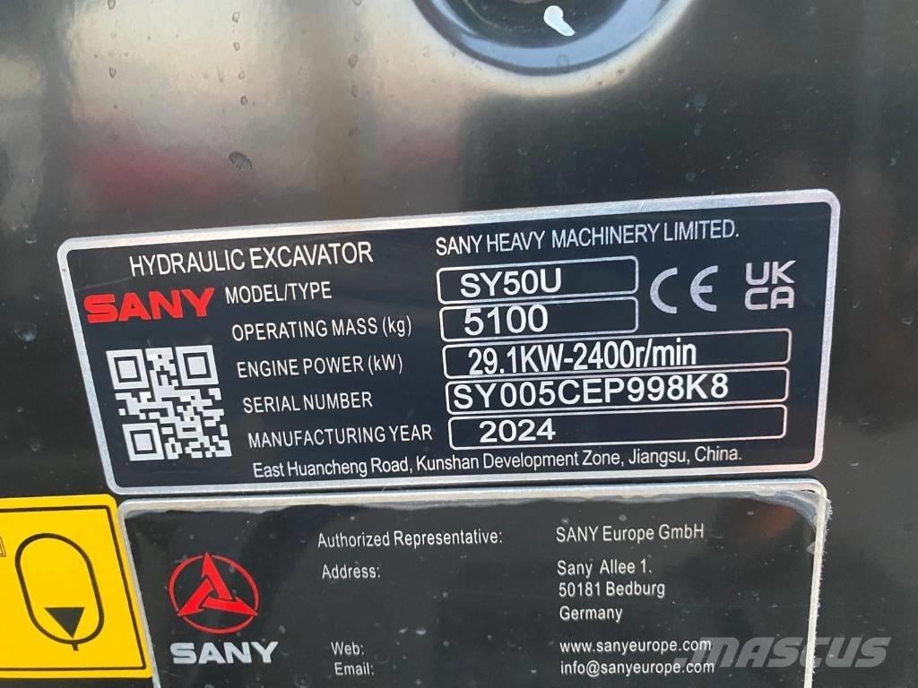 Sany SY 50 U Minikoparki