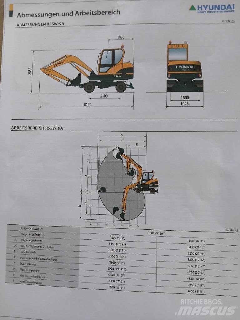 Hyundai 55W-9 Koparki kołowe