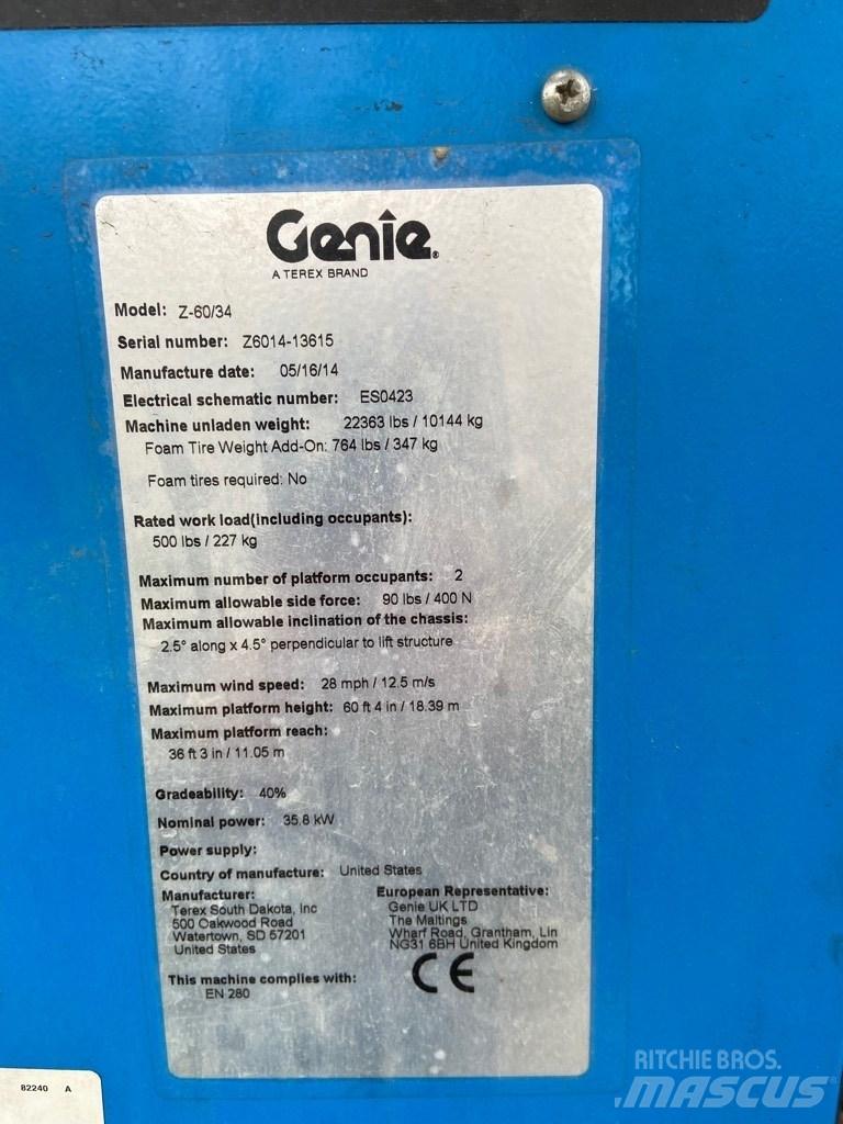 Genie Z 60/34 RT Podnośniki przegubowe