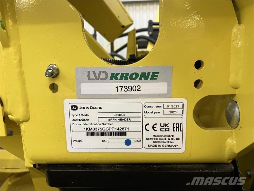 Kemper 375Plus Akcesoria do kombajnów zbożowych