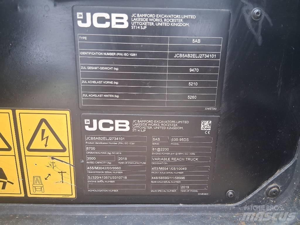 JCB 535-95 Teleskopowe ładowarki kołowe