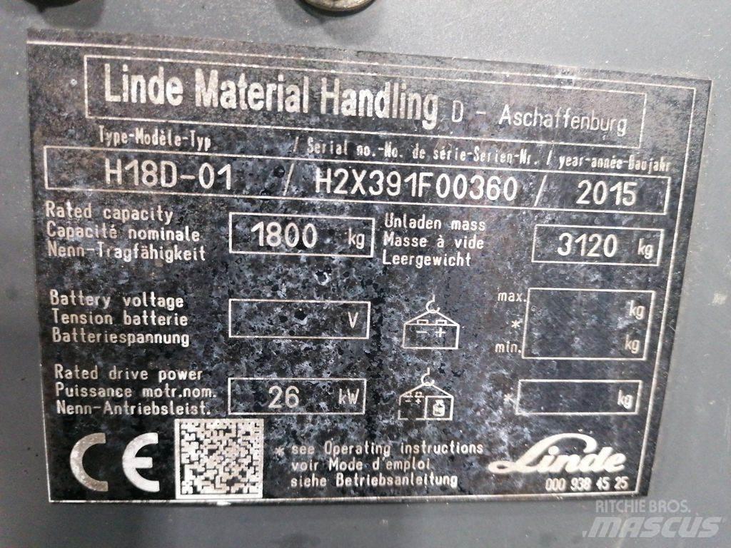 Linde H18D-01 Wózki LPG
