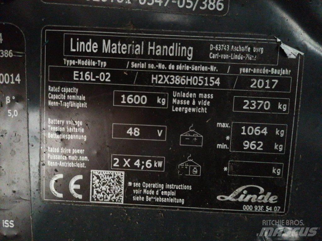 Linde E16L-02 Wózki elektryczne
