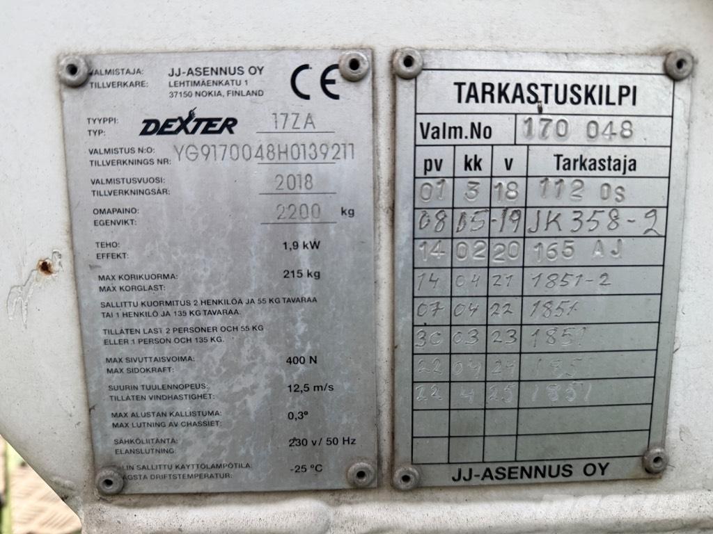 Dexter 17ZA Podnośniki na przyczepach