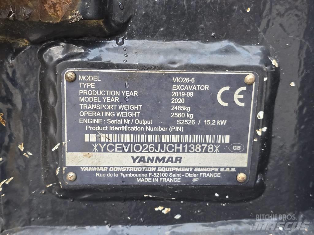 Yanmar VIO 26-6 Minikoparki
