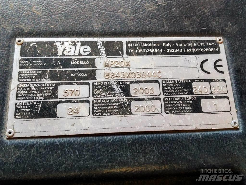 Yale MP20X Wózki widłowe unoszące z platformą dla operatora