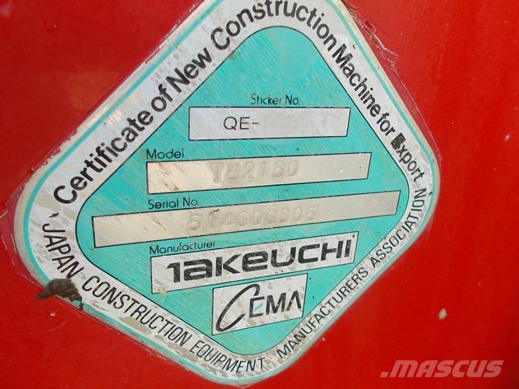 Takeuchi TB 2150 Koparki gąsienicowe