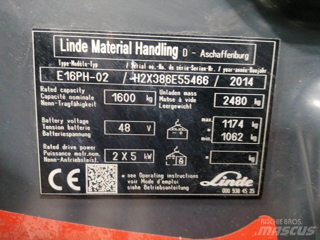 Linde E16PH-02 Wózki elektryczne