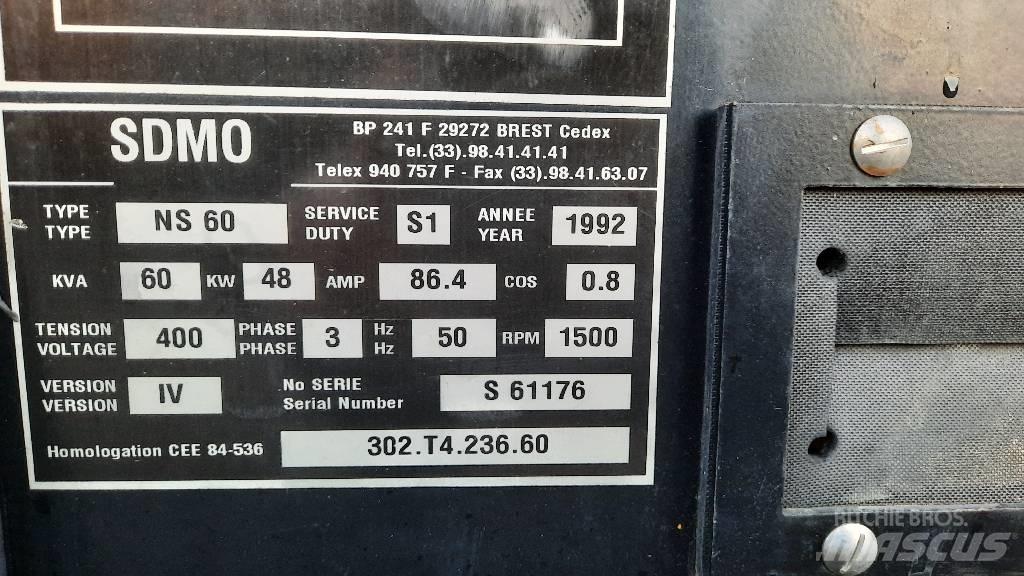 Sdmo NS 60 Agregaty prądotwórcze Diesla