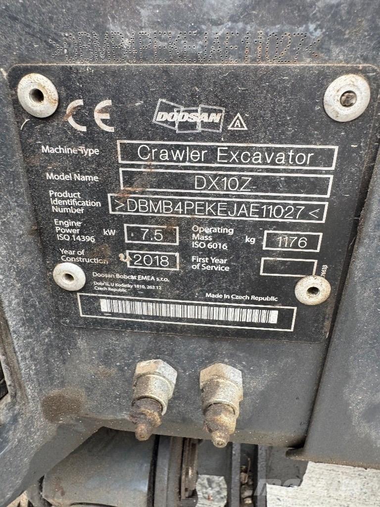 Doosan DX 10 Z Minikoparki