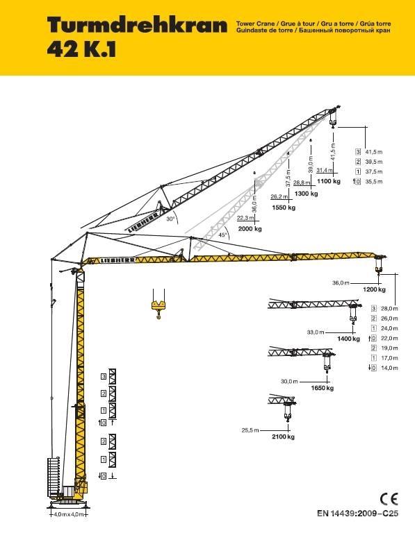 Liebherr 42 K.1 Żurawie wieżowe