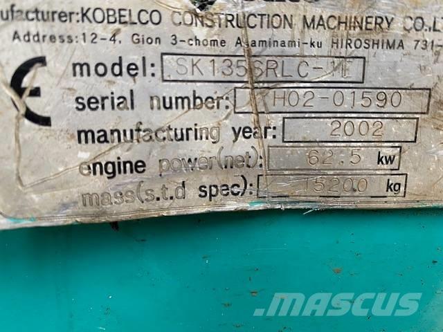 Kobelco SK 135 SR LC Koparki gąsienicowe
