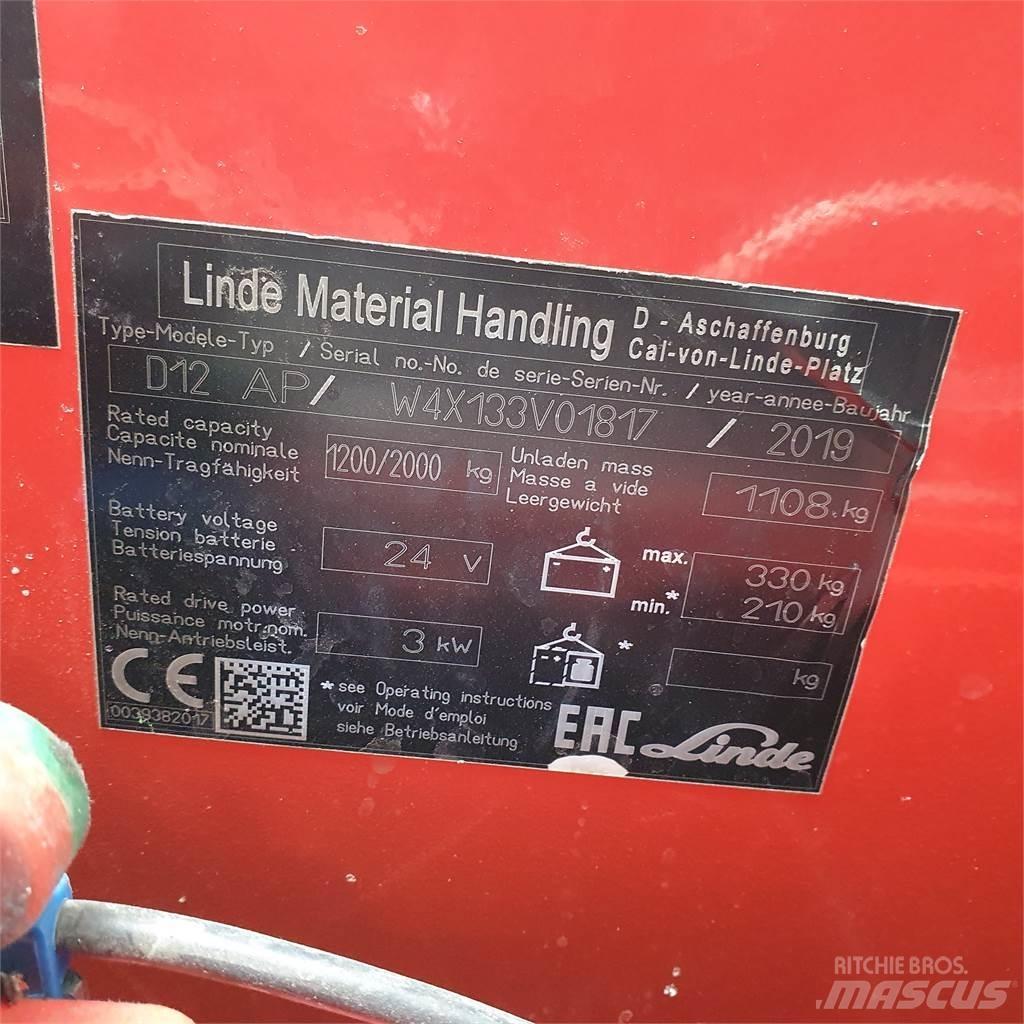 Linde D12AP Wózki widłowe unoszące z dyszlem