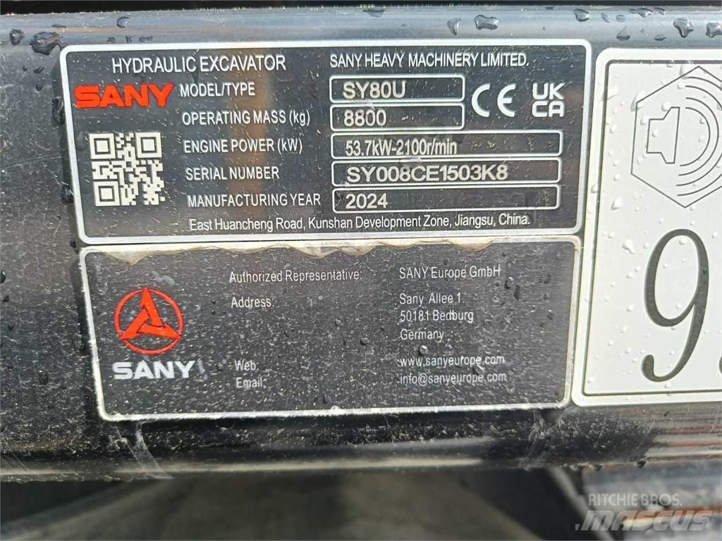 Sany SY80U Midikoparki  7t - 12t