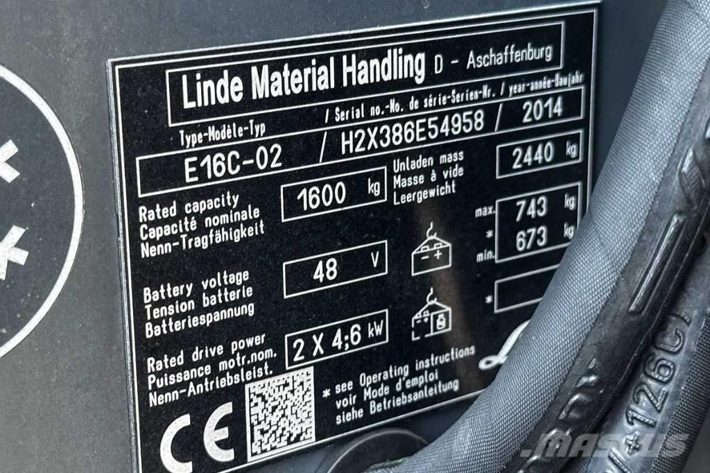 Linde E 16 C-02 Wózki elektryczne