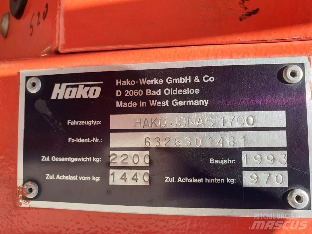 Hako Jonas 1700 Zamiatarki - Zgarniarki - Odśnieżarki