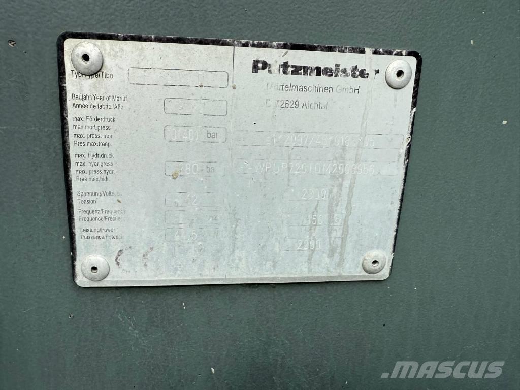 Putzmeister P 720 TD Samojezdne pompy do betonu