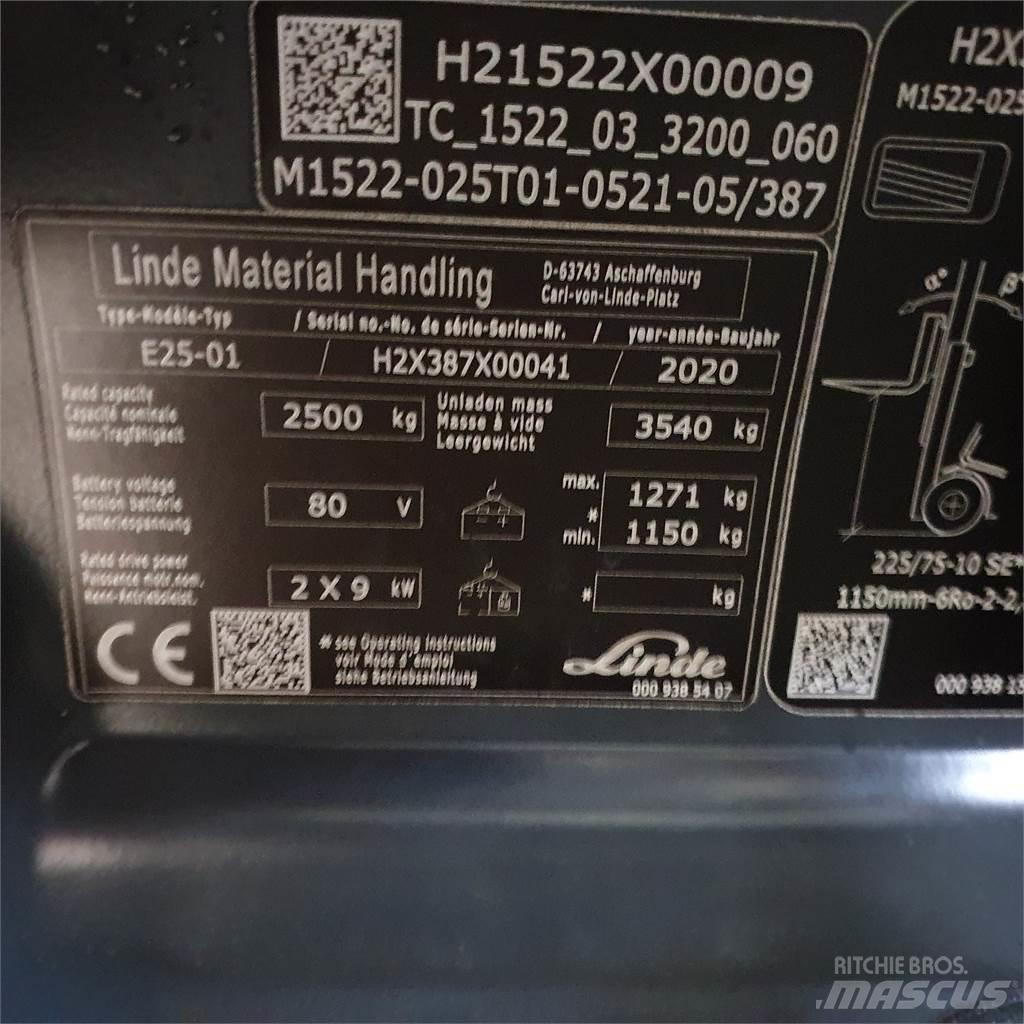 Linde E25 Wózki elektryczne