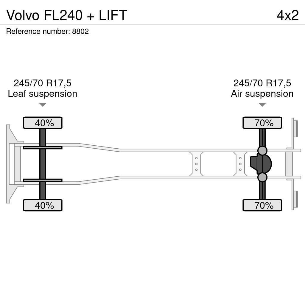 Volvo FL240 + LIFT Samochody ciężarowe ze skrzynią zamkniętą